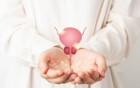 Hände halten Darstellung der männlichen Prostata